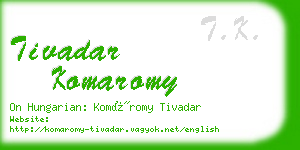 tivadar komaromy business card